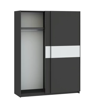 Gardrób 151 cm RANDLER - antracit / fehér