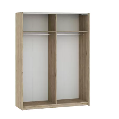 Gardrób 151 cm RANDLER - hikori dió / fehér