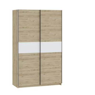 Előszobai szekrény 122 cm RANDLER - hikori dió / fehér