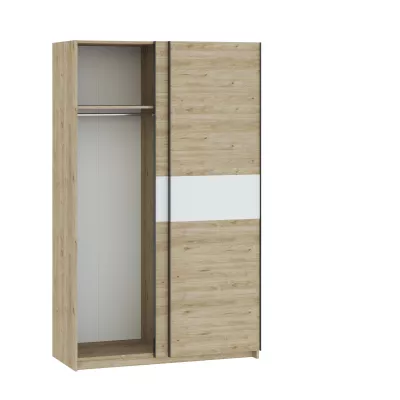 Előszobai szekrény 122 cm RANDLER - hikori dió / fehér