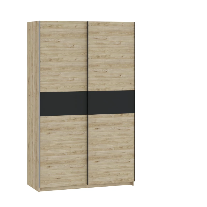 Előszobai szekrény 122 cm RANDLER - hikori dió / antracit