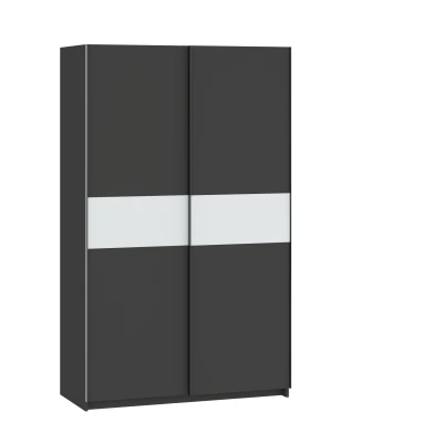 Előszobai szekrény 122 cm RANDLER - antracit / fehér