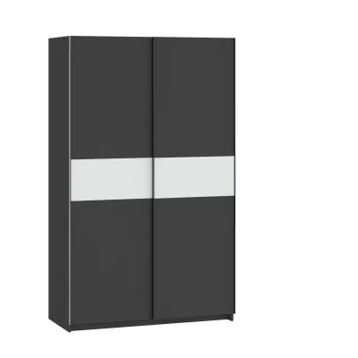 Előszobai szekrény 122 cm RANDLER - antracit / fehér