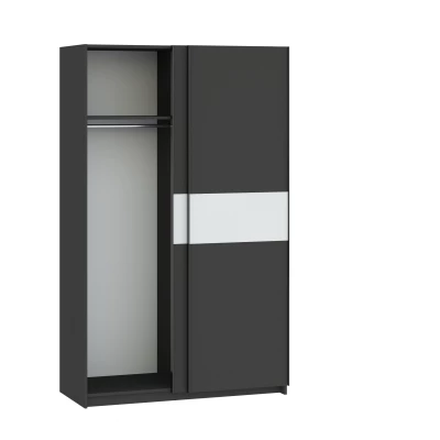 Előszobai szekrény 122 cm RANDLER - antracit / fehér