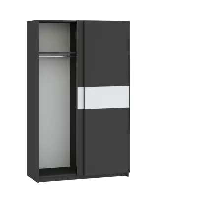 Előszobai szekrény 122 cm RANDLER - antracit / fehér