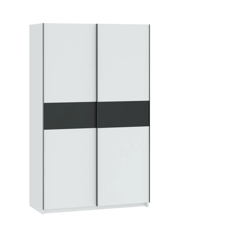 Előszobai szekrény 122 cm RANDLER - fehér / antracit