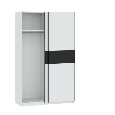Előszobai szekrény 122 cm RANDLER - fehér / antracit