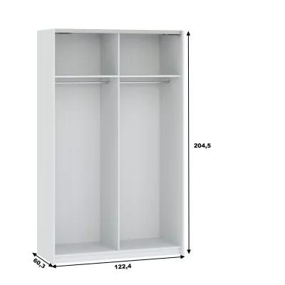 Előszobai szekrény 122 cm RANDLER - fehér / antracit