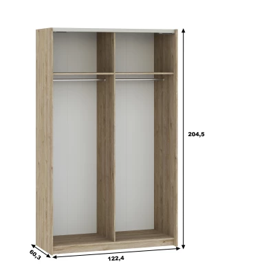 Előszobai szekrény 122 cm RANDLER - hikori dió / antracit