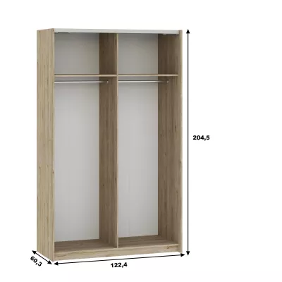 Előszobai szekrény 122 cm RANDLER - hikori dió / antracit