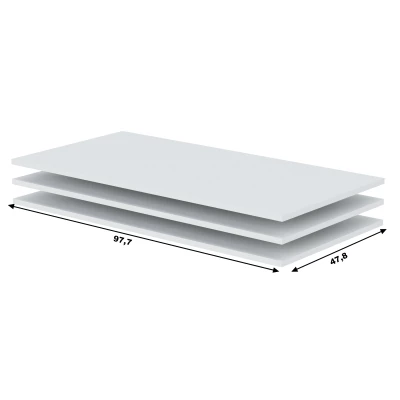 3 darabos gardrób polc szett 200 cm RANDLER - fehér