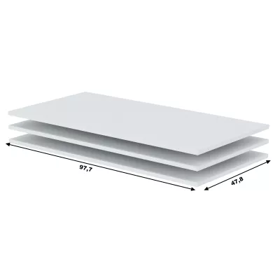 3 darabos gardrób polc szett 200 cm RANDLER - fehér