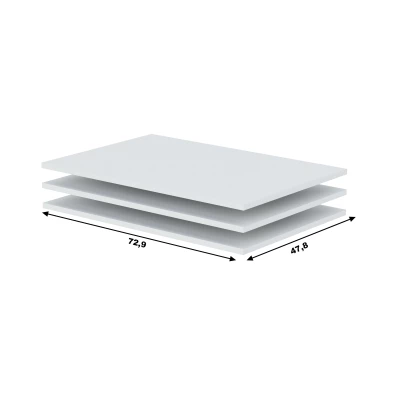3 darabos gardrób polc szett 151 cm RANDLER - fehér