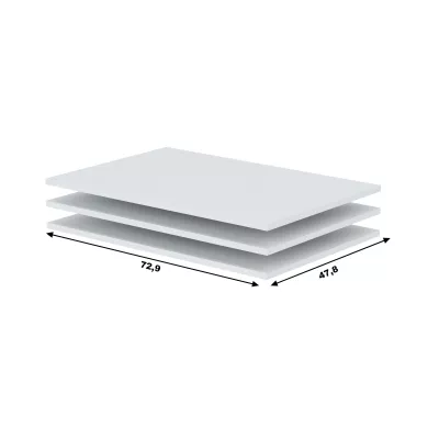 3 darabos gardrób polc szett 151 cm RANDLER - fehér