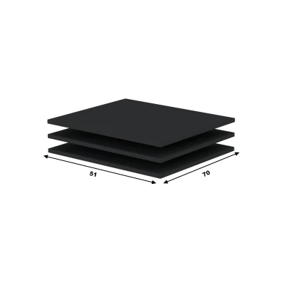 3 darabos gardrób polc szett 122 cm RANDLER - antracit