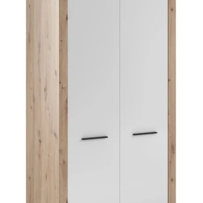 Kétajtós szekrény 100 cm WYLIE - artisan tölgy / fényes fehér