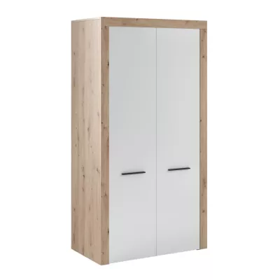 Kétajtós szekrény 100 cm WYLIE - artisan tölgy / fényes fehér