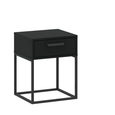 Éjjeliszekrény fiókkal MARETA 4 - fekete