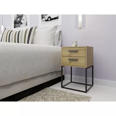 MARETA 6 fiókos éjjeliszekrény - artisan tölgyfa