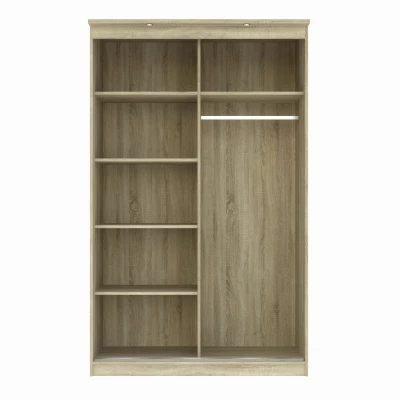 Szekrény tükörrel 120 cm ODESSA - sonoma tölgy