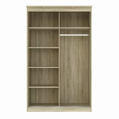 Szekrény tükörrel 120 cm ODESSA - sonoma tölgy