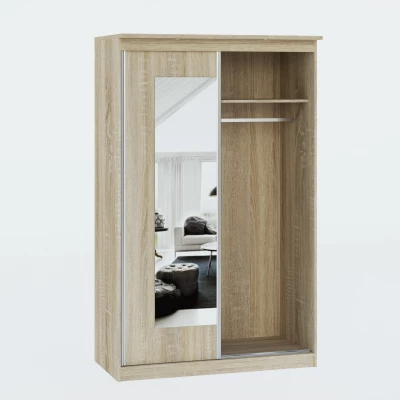 Szekrény tükörrel 120 cm ODESSA - sonoma tölgy