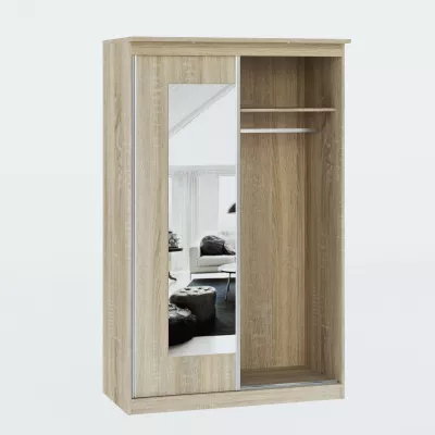 Szekrény tükörrel 120 cm ODESSA - sonoma tölgy