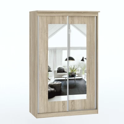 Szekrény tükörrel 120 cm ODESSA - sonoma tölgy