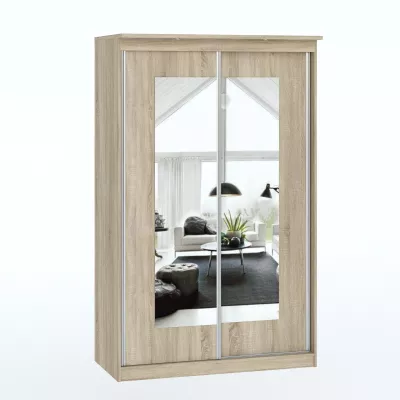 Szekrény tükörrel 120 cm ODESSA - sonoma tölgy
