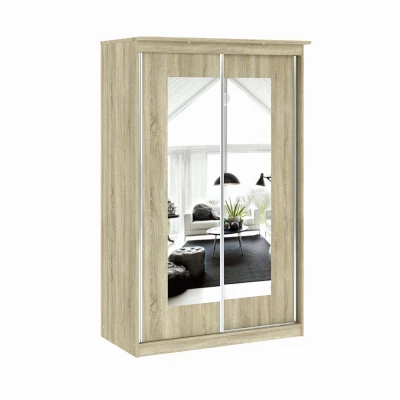 Szekrény tükörrel 120 cm ODESSA - sonoma tölgy