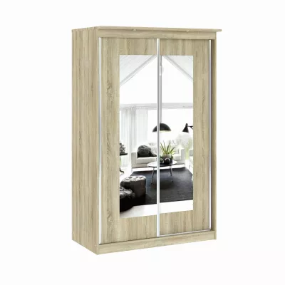 Szekrény tükörrel 120 cm ODESSA - sonoma tölgy