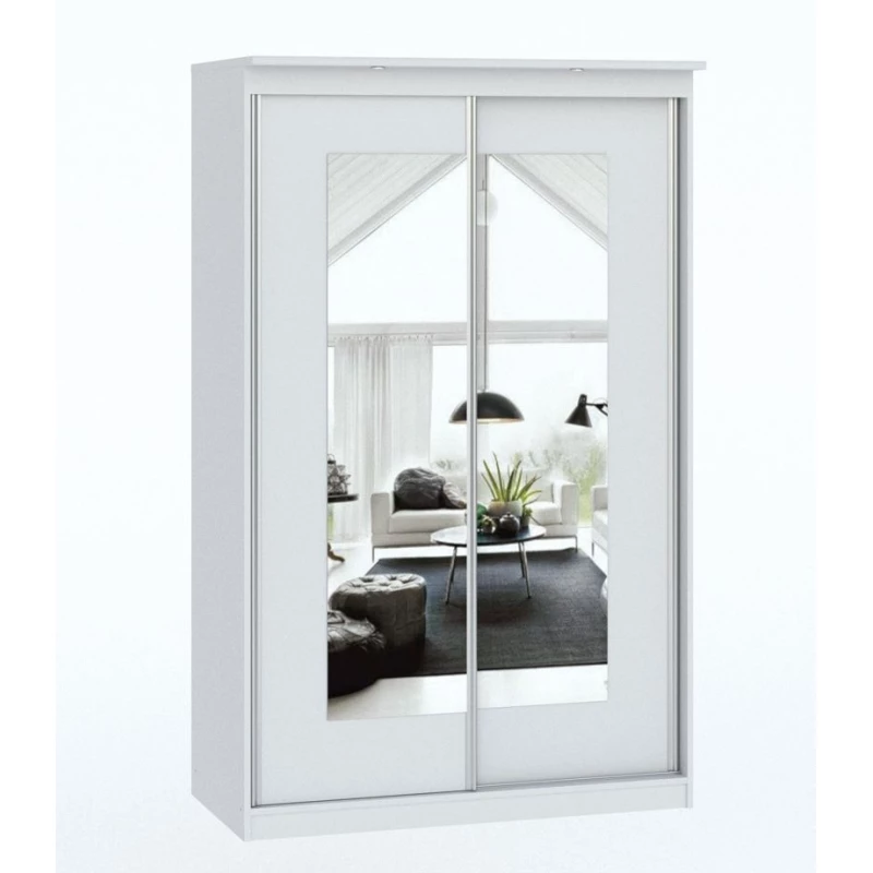 Szekrény tükörrel 120 cm ODESSA - fehér