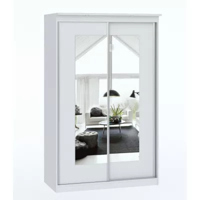 Szekrény tükörrel 120 cm ODESSA - fehér
