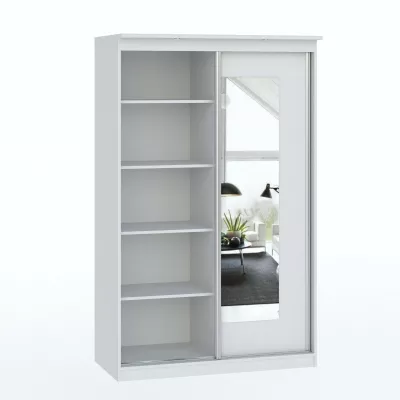 Szekrény tükörrel 120 cm ODESSA - fehér