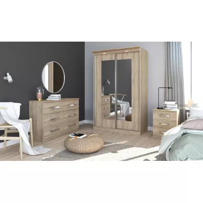 Szekrény tükörrel 120 cm ODESSA - sonoma tölgy