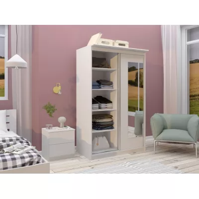 Szekrény tükörrel 120 cm ODESSA - fehér