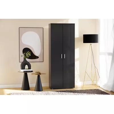 Keskeny gardróbszekrény polcokkal 69 cm SAVOY - antracit