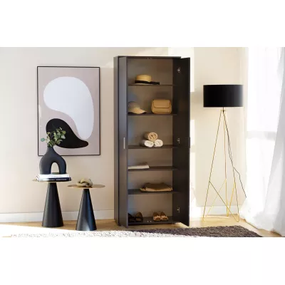 Keskeny gardróbszekrény polcokkal 69 cm SAVOY - antracit