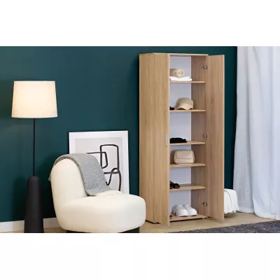 Keskeny gardróbszekrény polcokkal 69 cm SAVOY - sonoma tölgy
