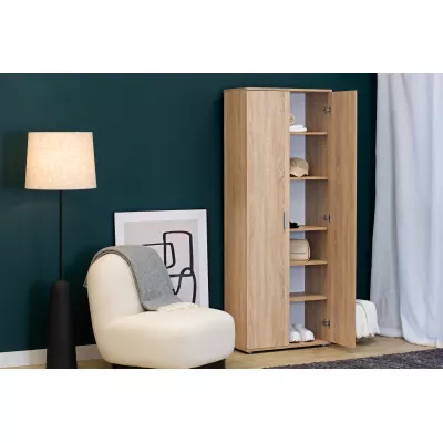 Keskeny gardróbszekrény polcokkal 69 cm SAVOY - sonoma tölgy