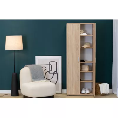 Keskeny gardróbszekrény polcokkal 69 cm SAVOY - sonoma tölgy