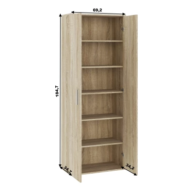 Keskeny gardróbszekrény polcokkal 69 cm SAVOY - sonoma tölgy