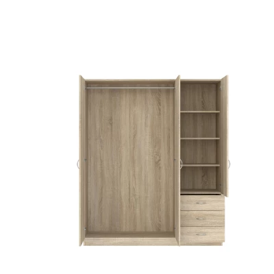 Fiókos gardróbszekrény 146 cm ROSHARON - sonoma tölgy