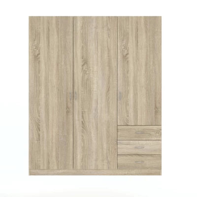 Fiókos gardróbszekrény 146 cm ROSHARON - sonoma tölgy