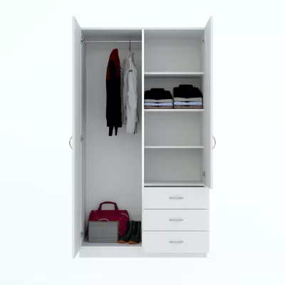 Keskeny előszobai szekrény 97 cm ROSHARON - fehér