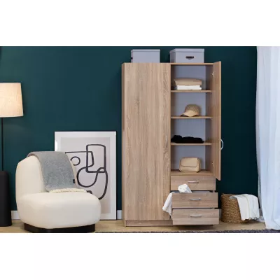 Keskeny előszobai gardrób 97 cm ROSHARON - sonoma tölgy