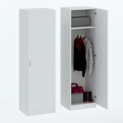 Keskeny előszobai szekrény 51 cm ROSHARON - fehér