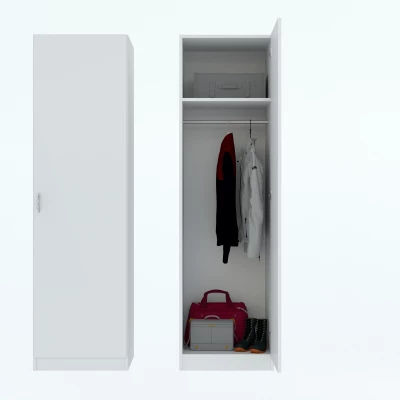Keskeny előszobai szekrény 51 cm ROSHARON - fehér
