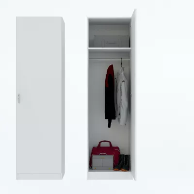 Keskeny előszobai szekrény 51 cm ROSHARON - fehér