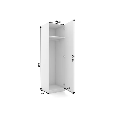 Keskeny előszobai szekrény 51 cm ROSHARON - fehér
